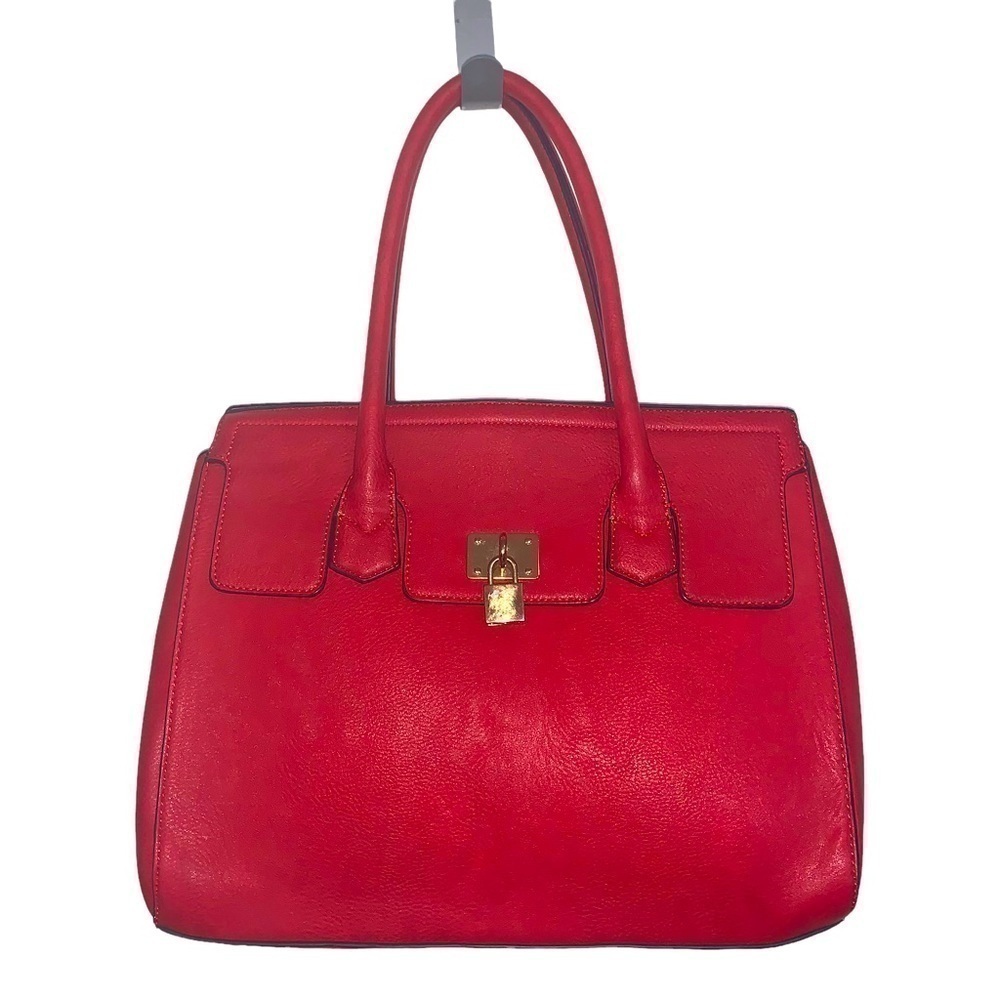 Fashion Vegan Leather Extra Large Red Handbag
